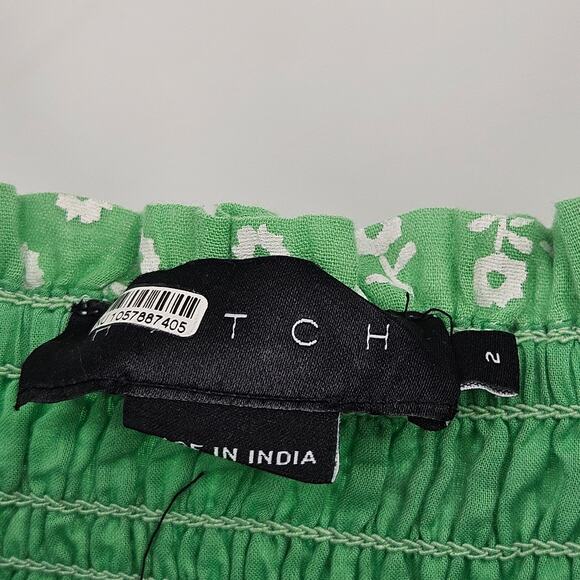 Hatch‎ The Evie Dress Maternity Stretch Green Ditsy Batik Summer Floral Size M - Picture 7 of 12